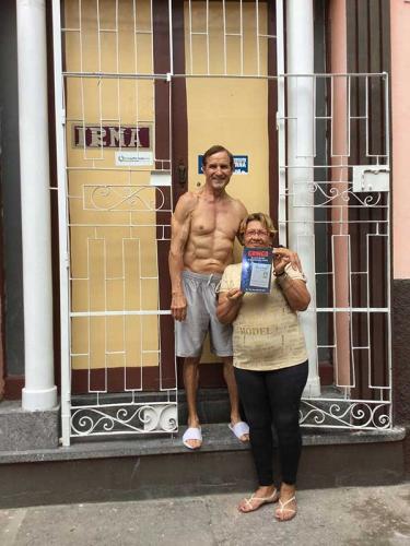 Dan Tito Davis and house employee where I rented a room, Santiago de Cuba, 2017