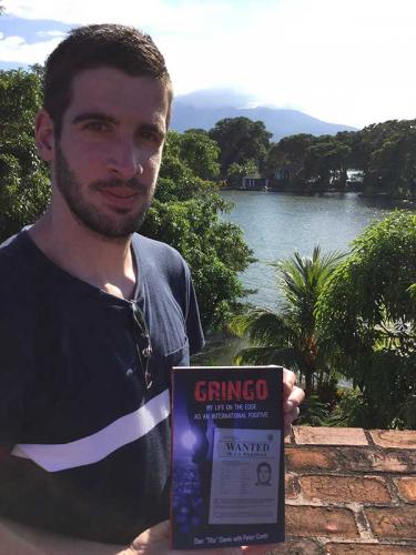 With French writer and adventurer, in Lake Nicaragua, close to Granda, Nicaragua